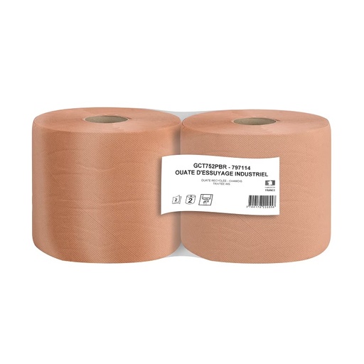 [MPH 01BI5114EC] Lot 2 bobines d'essuyage chamois, 23,5 x 25 cm - MP-HYGIENE