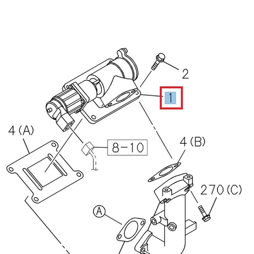 [ISU 8980182646] EGR valve - ISUZU PARTS