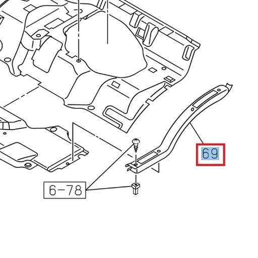 [ISU 8974767841] Interior side cabin cover - ISUZU PARTS