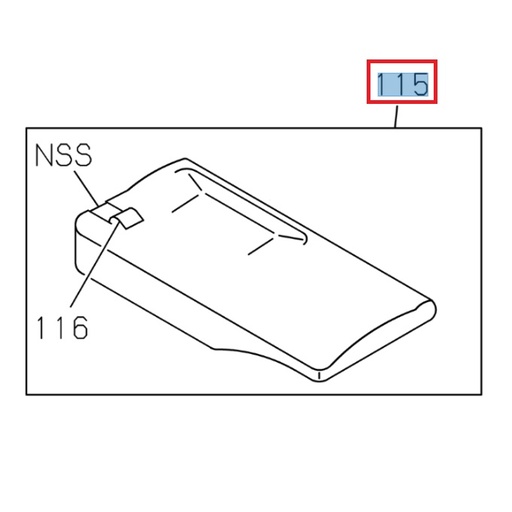 [ISU 8974650451] Passenger seat bench, dark grey - ISUZU PARTS