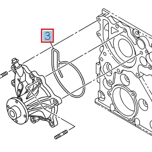 [ISU 7552436470] Joint entre pompe et bloc moteur - ISUZU PARTS
