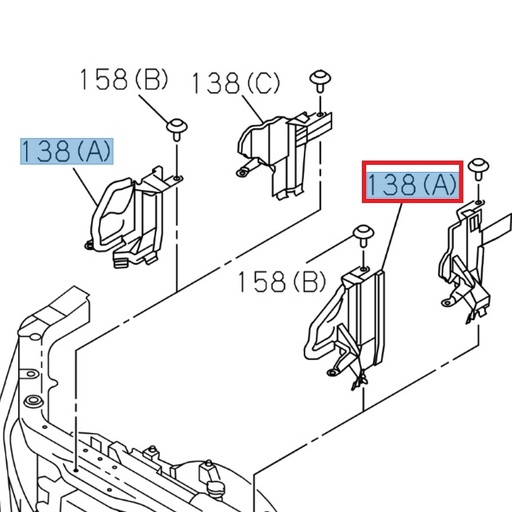 [ISU 8978294320] Air guide, left side - ISUZU PARTS