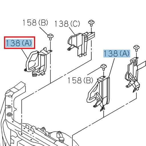 [ISU 8978294330] Air guide, right side - ISUZU PARTS
