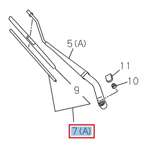 [ISU 5876150860] Balais droit d'essuie-glace - ISUZU BEST VALUE PARTS