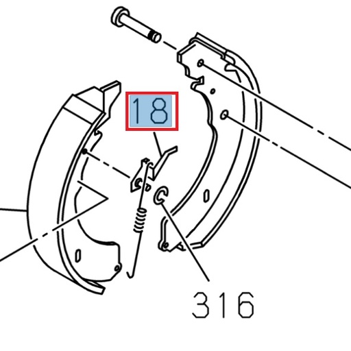 [ISU 8975102740] Levier régleur de frein droit - ISUZU PARTS