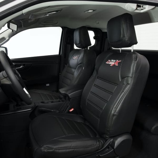 [ASH OT2DMAX20-MBK-S] Kit housses de sièges simili cuir, noires, ISUZU D-MAX N60 - ASHIKA