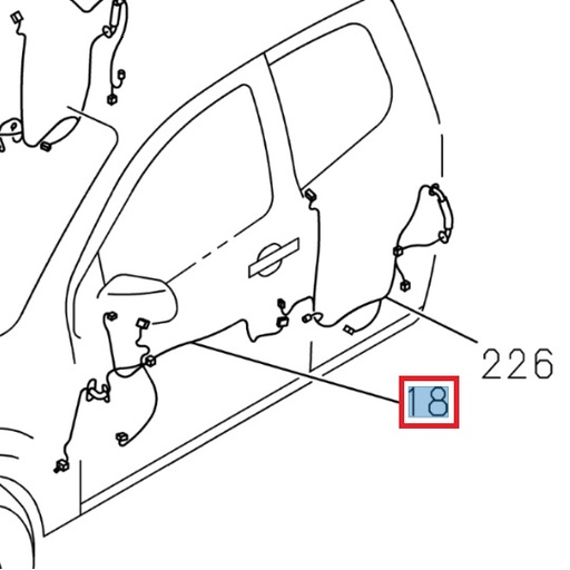 [ISU 8981595172] Faisceau de portière gauche - ISUZU PARTS