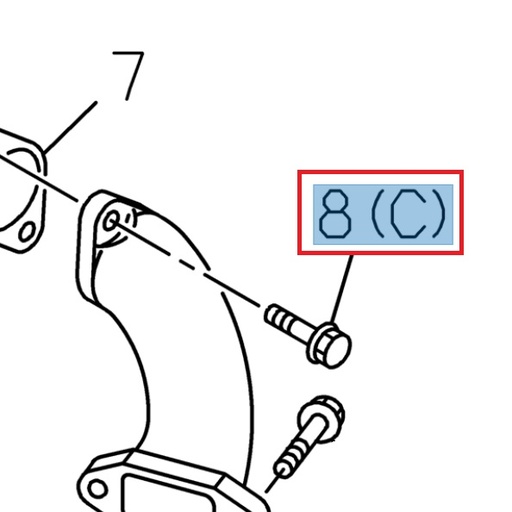 [ISU 0280508250] Hexagonal screw M8 x 25 - ISUZU PARTS