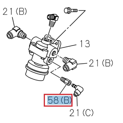 [ISU 1096618150] Connector fitting, brake valve - ISUZU PARTS