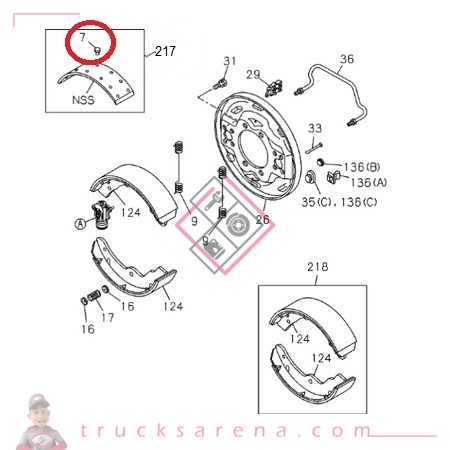 [ISU 1097320290] Rivet; Lining,R - ISUZU PARTS