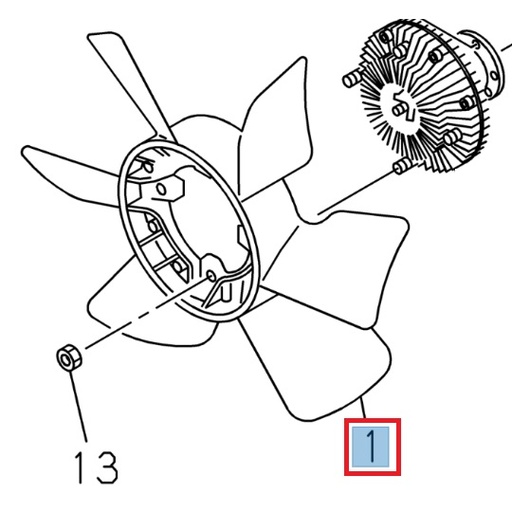 [ISU 5136620121] Fan propeller - ISUZU PARTS