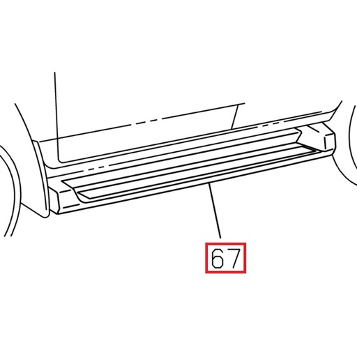 [ISU 5867211711] Marche-pied latéral argent clair - ISUZU PARTS