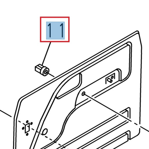 [ISU 8066989381] Screw clip M6 - ISUZU PARTS