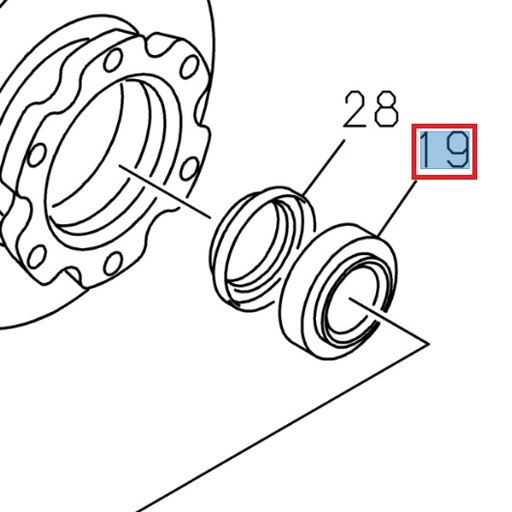 [ISU 8970342550] Internal bearing, front wheel - ISUZU PARTS