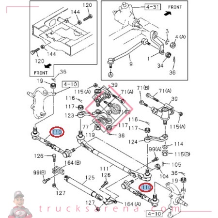 [ISU 8971073181] Rod; Track,Oute - ISUZU PARTS