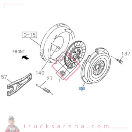 [ISU 8971092460] Mecanisme embrayage NPR 55 - ISUZU PARTS