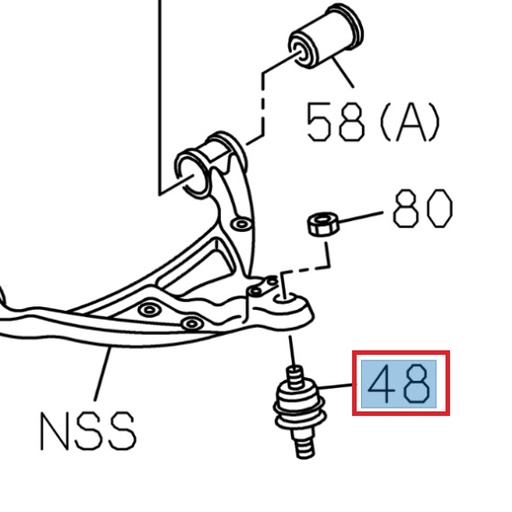 [ISU 8971424521] Lower ball joint, suspension - ISUZU PARTS