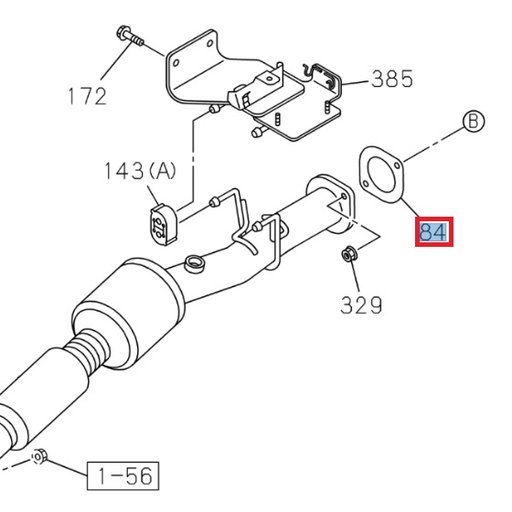 [ISU 8971487571] Gasket; Exh Pip - ISUZU PARTS