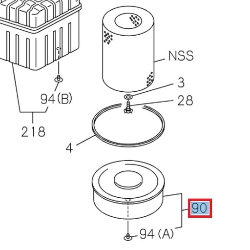 [ISU 8972156210] Lower air filter cover - ISUZU PARTS