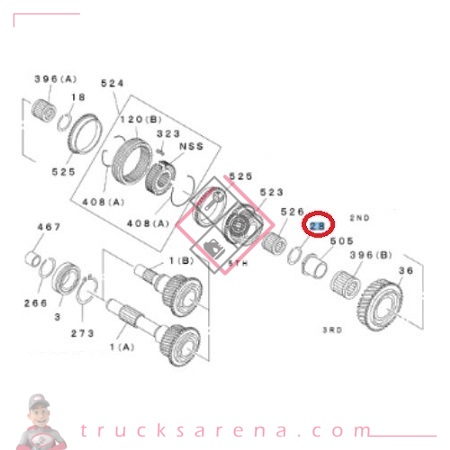 [ISU 8972547430] Ring; Snap,3Rd - ISUZU PARTS
