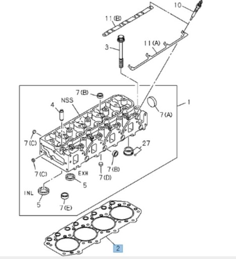 [ISU 8973503200] GASKET; CYL HD - ISUZU PARTS