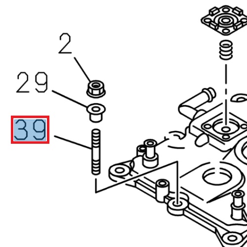 [ISU 8973727950] Stud M6 x 30, length 38 - ISUZU PARTS