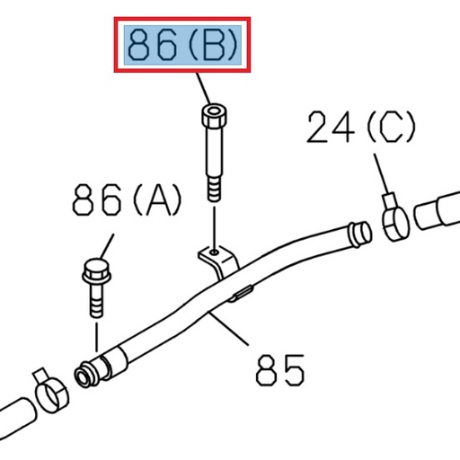 [ISU 8973778040] Special screw for fixing oil line - ISUZU PARTS