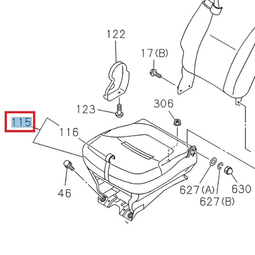 [ISU 8974162260] Garniture de siège passager - ISUZU PARTS