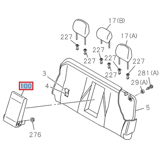 [ISU 8974246940] Rear seat center armrest - ISUZU PARTS