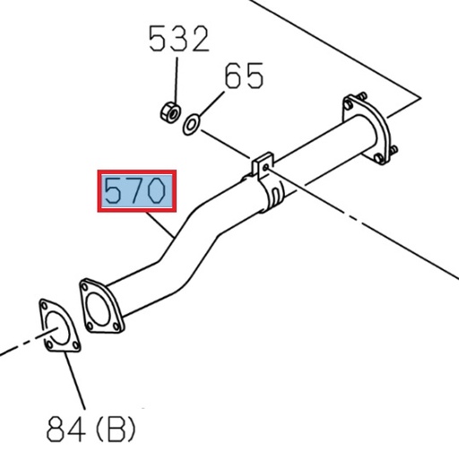 [ISU 8975042371] Exhaust connection pipe - ISUZU PARTS