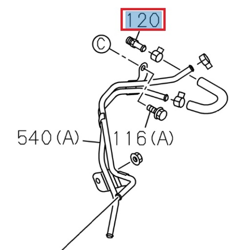 [ISU 8975074061] Water pipe fitting - ISUZU PARTS