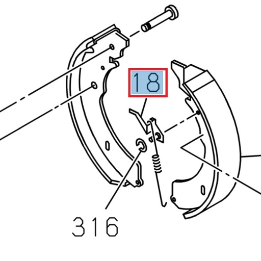 [ISU 8975102750] Levier régleur de frein gauche - ISUZU PARTS