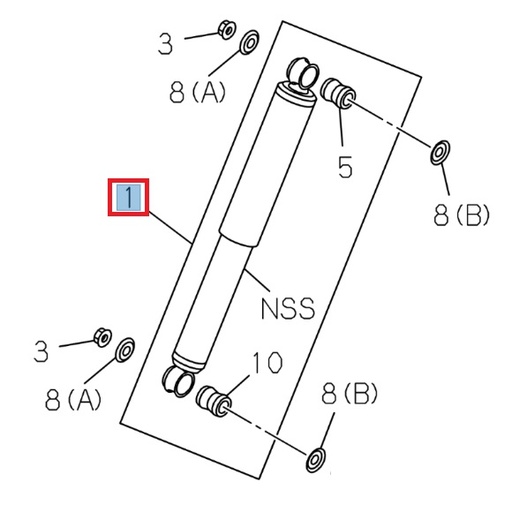 [ISU 8975595540] Amortisseur arrière - ISUZU PARTS