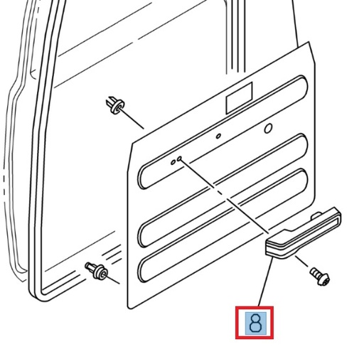 [ISU 8975823271] Rear door armrest - ISUZU PARTS