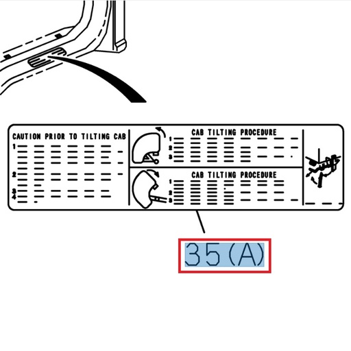 [ISU 8978562280] Adhésif d'avertissement sur cabine - ISUZU PARTS