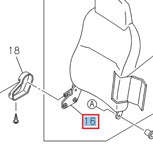 [ISU 8978592733] Charnière de dossier de siège - ISUZU PARTS