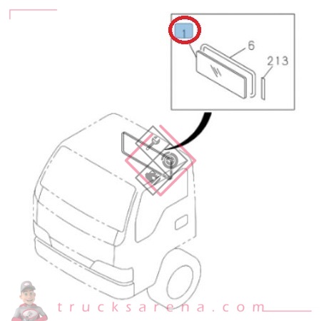 [ISU 8978674250] Glass; Partitio - ISUZU PARTS
