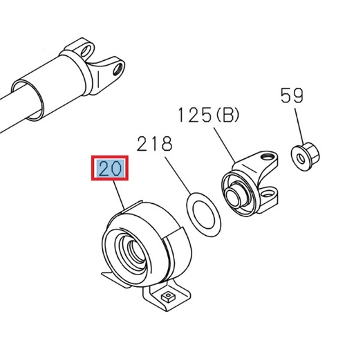 [ISU 8979462530] Palier d'arbre de transmission - ISUZU PARTS