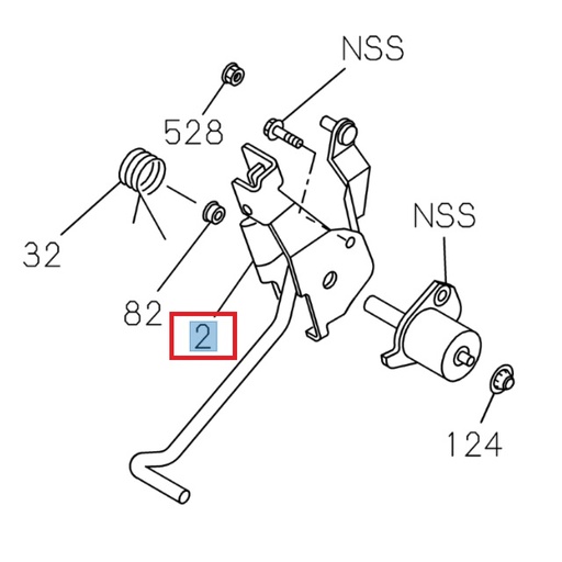 [ISU 8980021582] Engine control lever - ISUZU PARTS