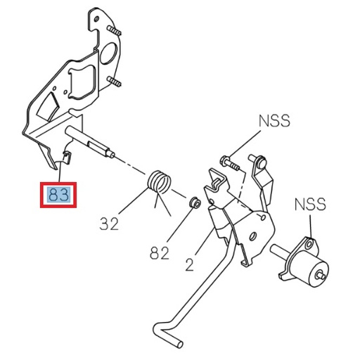 [ISU 8980238852] Throttle control lever support - ISUZU PARTS