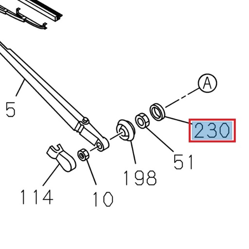[ISU 8980290970] Wiper arm spacer - ISUZU PARTS