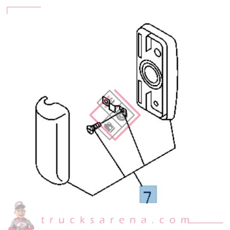 [ISU 8980430601] Retroviseur droit - ISUZU PARTS
