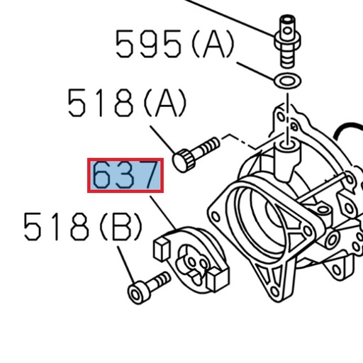 [ISU 8980512780] Vacuum pump flange - ISUZU PARTS
