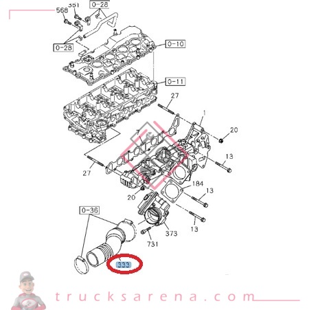 [ISU 8980564690] Hose; Rubber,In - ISUZU PARTS