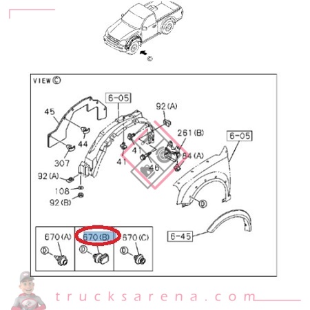 [ISU 8980574170] Agrafe bleu - ISUZU PARTS