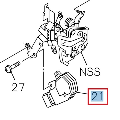 [ISU 8980582300] Actionneur de verrou de portière droite - ISUZU PARTS