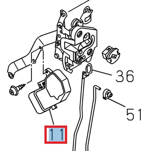 [ISU 8980582320] Actionneur de verrou de porte avant - ISUZU PARTS