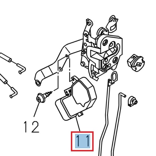 [ISU 8980582330] Right front door lock actuator - ISUZU PARTS