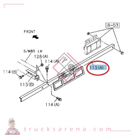 [ISU 8980791461] Bracket; Licens - ISUZU PARTS