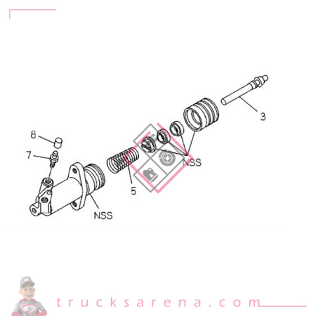 [ISU 8980896771] Cylinder; Slave - ISUZU PARTS